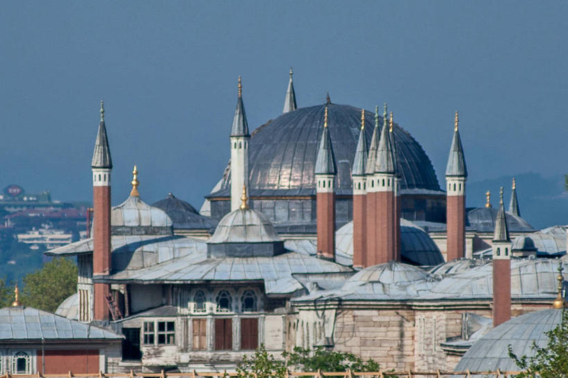 无人,横图,室外,白天,烟囱,城市,建筑,欧洲,尖顶,天空,摄影,圆顶建筑,素檀阿梅特区,伊斯坦布尔,托普卡匹皇宫,彩图