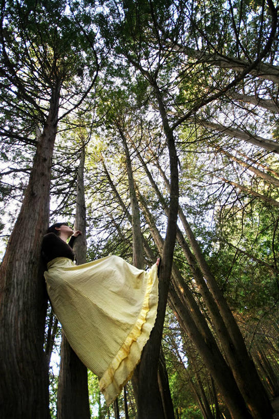 西方人,成年人,一个人,坐,竖图,室外,白天,仰视,森林,欧洲,加拿大,欧洲人,仅一个年轻女性,仅一个女性,仅一个人,枝,树,黄色,思考,摄影,年轻女性,女人,女性,白种人,年轻人,低角度拍摄,独处,白日梦