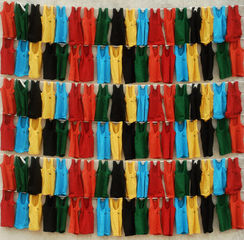 无人,横图,方图,室外,白天,时尚,印度,一排,许多,丰富,整齐,背心,墙,很多,排列,洗衣服,晾衣服,摄影,多样,队列,选择,用具,旁遮普,印度次大陆,上装,全画面,全框架,全帧,全画幅,家务劳动