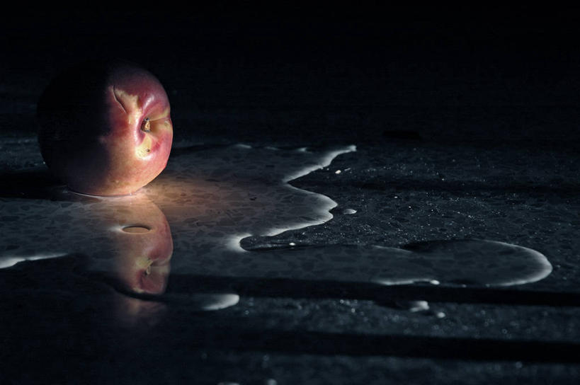 无人,横图,特写,水,地板,苹果,水果,意大利,欧洲,反射,地面,饮食,一个,桃,摄影,单个,南欧,健康食物,意大利共和国,首府,翁布里亚,翁布里亚大区,佩鲁贾,斯波莱托