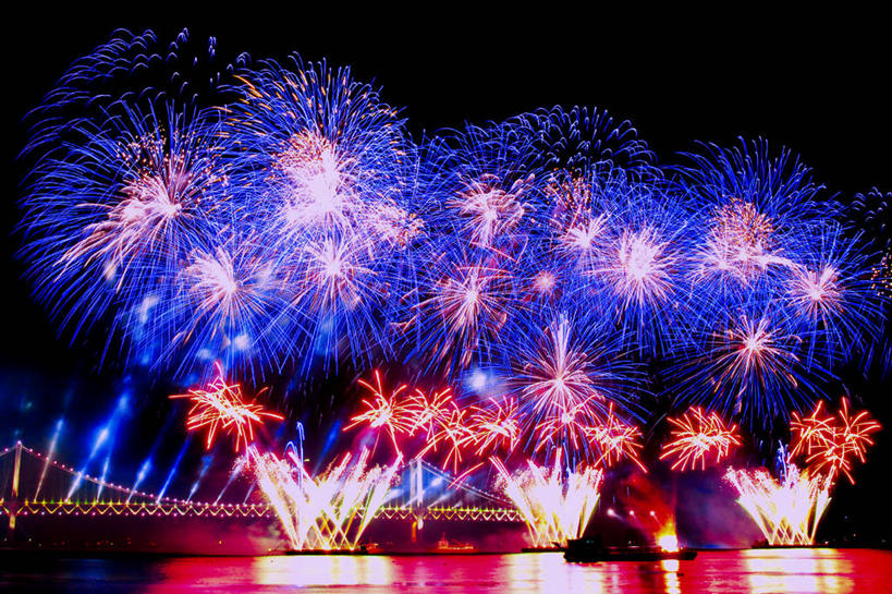 无人,横图,室外,夜晚,仰视,爆炸,釜山,韩国,庆祝,光亮,焰火,摄影,照亮,噪声,庆尚南道,朝鲜半岛,低角度拍摄,传统文化,传统节日