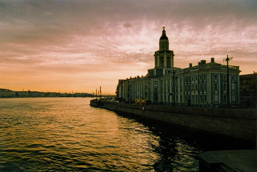 无人,博物馆,横图,室外,白天,河流,日落,建筑,俄罗斯,反射,云,风景,天空,自然,黄昏,摄影,圣彼得堡,涅瓦河,旅行