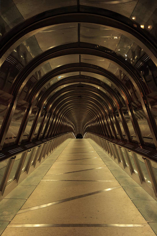 无人,竖图,室内,消失点,建筑,玻璃,法国,拱门,桥,联系,现代,摄影,人行桥,透视图,中欧,拉德芳斯,旅行