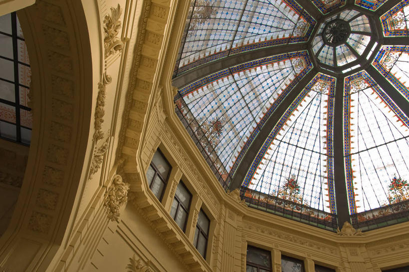 无人,横图,室内,白天,仰视,天花板,建筑,克罗地亚,雕刻,首都,历史,地标建筑,摄影,巴尔干,萨格勒布,低角度拍摄,旅行