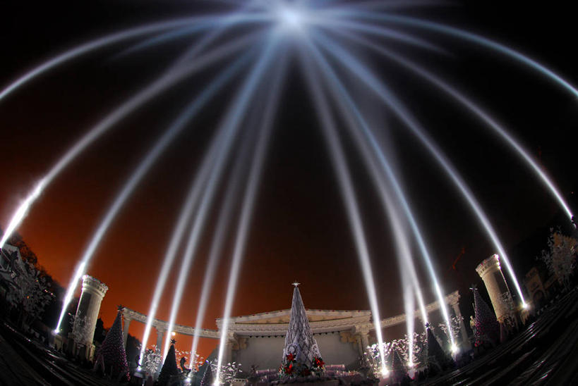 无人,横图,室外,夜晚,韩国,圣诞节,庆祝,光亮,摄影,宁静,照亮,京畿道,龙仁市,朝鲜半岛,旅行,传统文化,法定假日