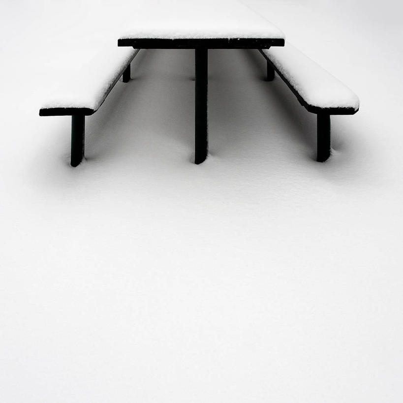 无人,公园,方图,室外,白天,雪,桌子,加拿大,覆盖,天气,放松,寒冷,摄影,多伦多,安大略省