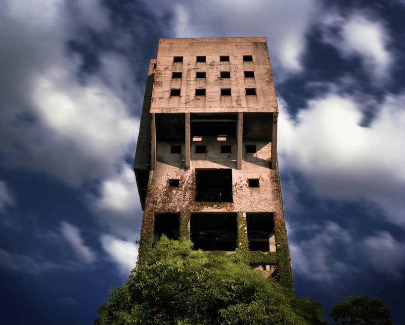 无人,横图,室外,白天,神秘,建筑,日本,废弃,云,历史,废墟,天空,摄影,报废,废物,下降,丢弃,东亚,放弃,抛弃,福冈,九州,摈弃,屏弃,摈斥,摒除,独处,过去