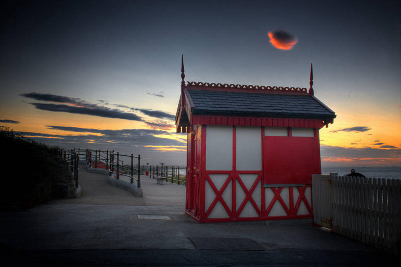 无人,横图,室外,日落,英国,栅栏,篱笆,云,天空,自然,黄昏,摄影,宁静,环境,北欧,克里夫兰,旅行