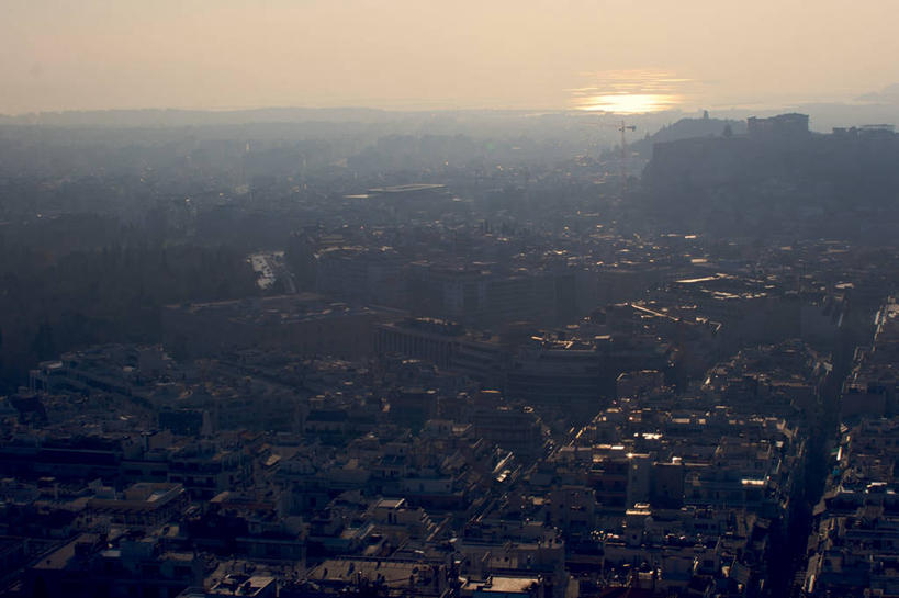 无人,横图,俯视,航拍,室外,广角镜头,度假,美景,日落,城市风光,城市,希腊,景观,首都,娱乐,黄昏,地标建筑,享受,休闲,景色,放松,摄影,鸟瞰,南欧,希腊文化,雅典,古希腊,古代文明,阿提卡,高角度拍摄,旅行,广角