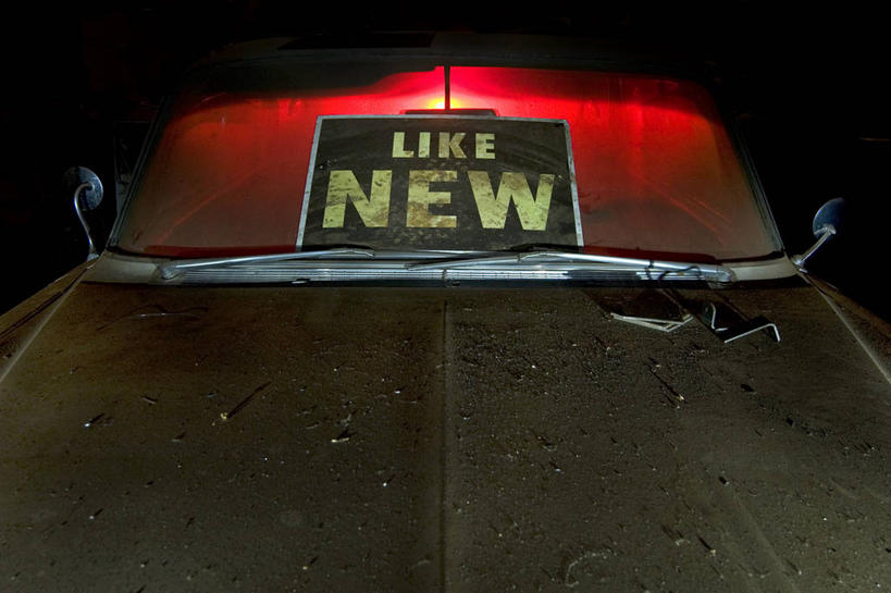 无人,横图,室外,夜晚,通讯,美国,文字,古典,运输,摄影,英文字母,怀旧,北美,北美洲,加利福尼亚,美洲,老爷车,奥克兰,北亚美利加洲,亚美利加洲,美利坚合众国,卡迪拉克