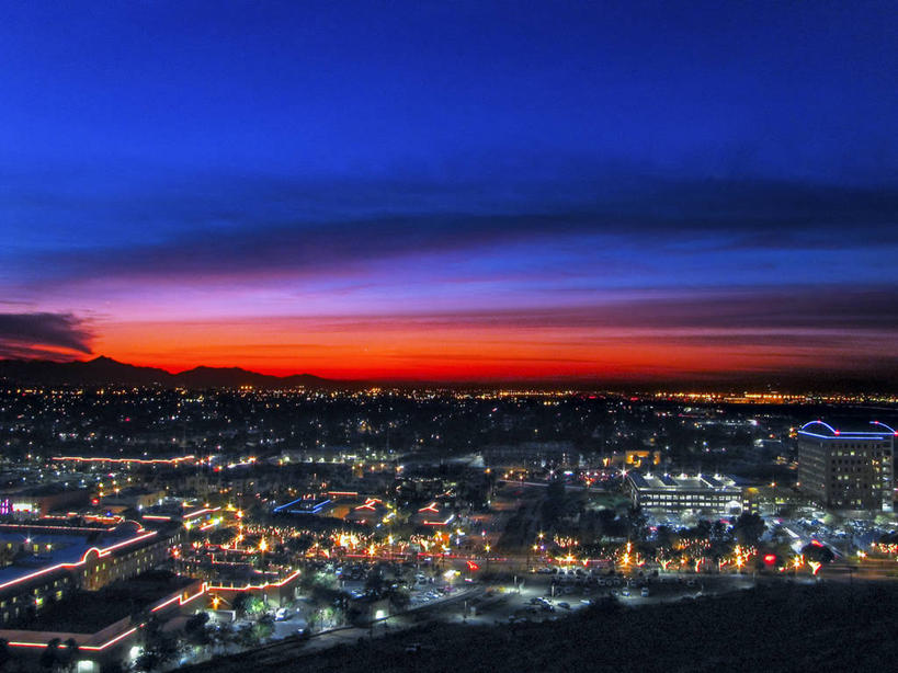 无人,横图,室外,美景,城市,建筑,美国,圣诞节,庆祝,景观,光亮,天空,自然,黄昏,景色,摄影,宁静,照亮,亚利桑那,自然风光,旅行,传统文化,法定假日