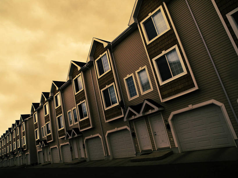 无人,横图,室外,窗户,建筑,加拿大,一排,整齐,反射,排列,黄昏,摄影,队列,萨斯喀彻温省,萨斯卡通,旅行