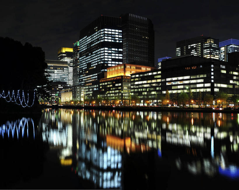 无人,横图,室外,夜晚,度假,美景,水,天际线,城市风光,城市,建筑,东京,日本,日本文化,反射,景观,光亮,关东地区,首都,娱乐,享受,休闲,景色,放松,摄影,千代田区,照亮,东亚,丸之内,金融区,旅行