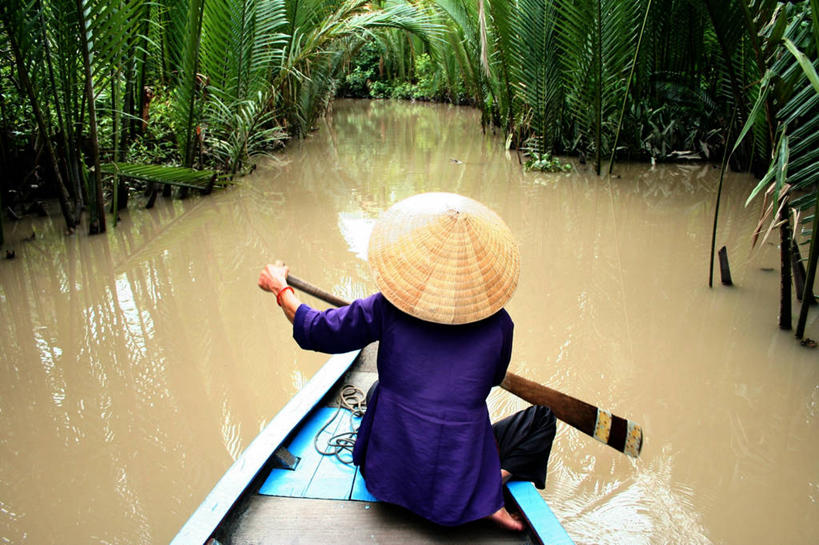 划船,一个人,坐,横图,室外,白天,旅游,度假,河流,美景,船,越南,划桨,朦胧,模糊,草帽,岛,景观,拿着,娱乐,树,背面,衣服,风景,自然,享受,休闲,景色,放松,运输,摄影,桨,环境,自然风光,东亚文化,湄公河,三角洲,印度支那,半身,传统服装,湄公河三角洲,传统文化