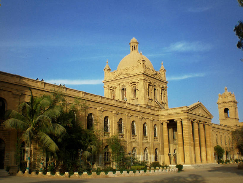 无人,横图,室外,白天,窗户,建筑,棕榈树,巴基斯坦,科学,云,教育,校园,树,摄影,知识,卡拉奇,印度次大陆,大学