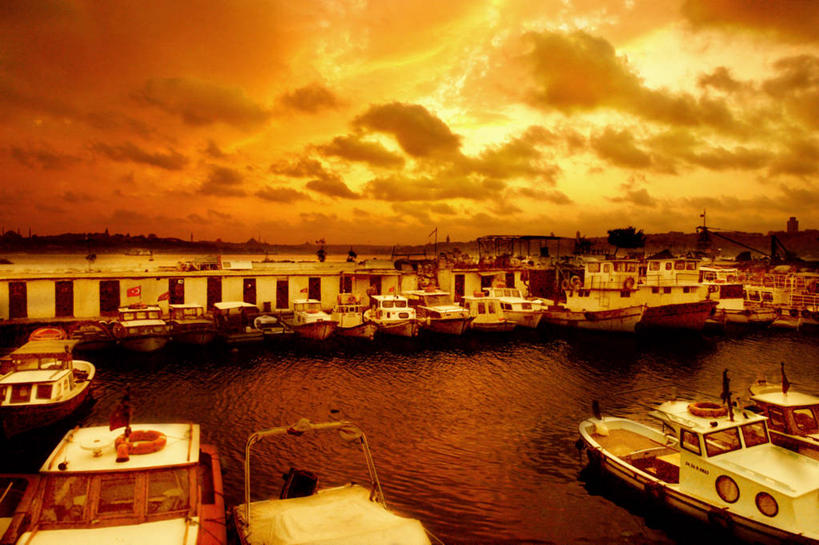 无人,横图,室外,渔业,海洋,船,欧洲,云,自然,黄昏,运输,摄影,宁静,中东,伊斯坦布尔,海港