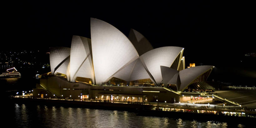 无人,横图,全景,室外,夜晚,建筑,悉尼歌剧院,澳大利亚,反射,歌剧院,现代,摄影,照亮,悉尼,澳大拉西亚,新南威尔士,彩图