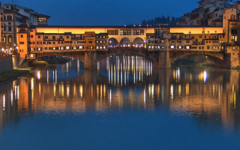 无人,横图,室外,度假,美景,城市风光,城市,建筑,路灯,意大利,佛罗伦萨,反射,景观,水面,古城,娱乐,黄昏,享受,休闲,景色,放松,摄影,照亮,南欧,意大利文化,托斯卡纳区,维基奥桥,亚诺河,彩图