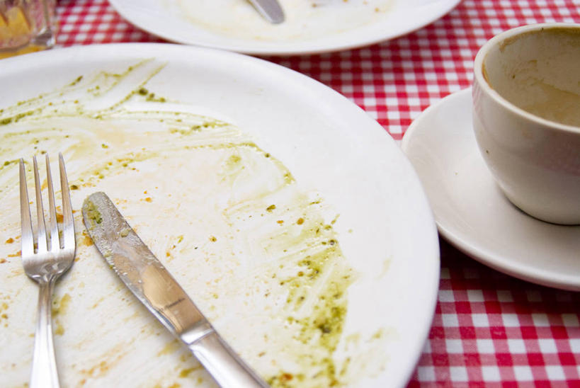 无人,横图,室内,特写,荷兰,叉,咖啡杯,意大利食品,首都,凌乱,罗勒酱,饮食,桌布,盘子,摄影,肮脏,香蒜酱,餐刀,邋遢,阿姆斯特丹,龌龊,污秽,彩图