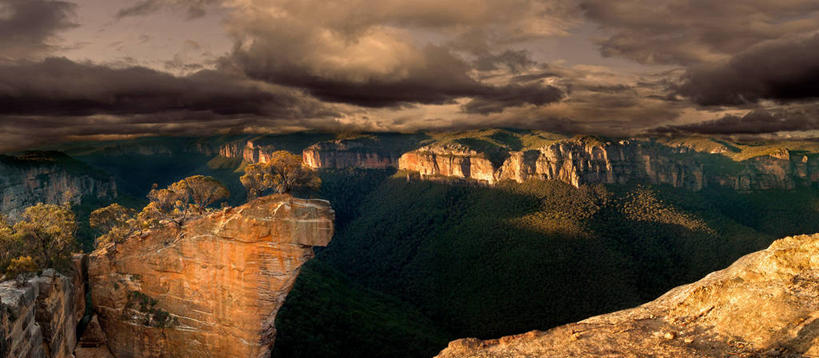 无人,横图,全景,俯视,室外,旅游,度假,美景,日落,山,山脉,多云,日光,澳大利亚,地形,景观,云,娱乐,风景,天空,自然,黄昏,享受,休闲,景色,放松,摄影,宁静,国家公园,岩层,自然风光,澳大拉西亚,新南威尔士,蓝山国家公园,岩石,彩图,高角度拍摄,大分水岭,蓝山