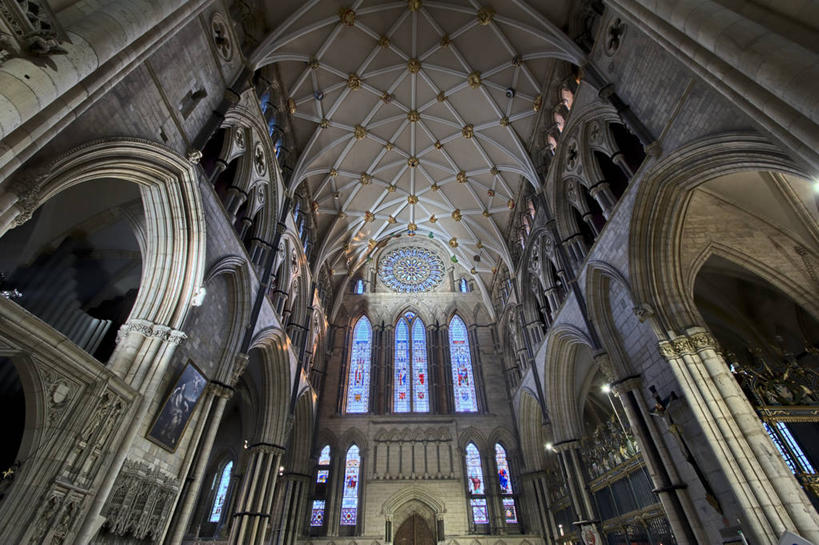 无人,横图,室内,白天,仰视,窗户,天花板,建筑,英国,拱门,宏伟,历史,摄影,北欧,哥特式风格,约克大教堂,约克郡,彩色玻璃,北约克郡,设计,彩图,低角度拍摄,大教堂