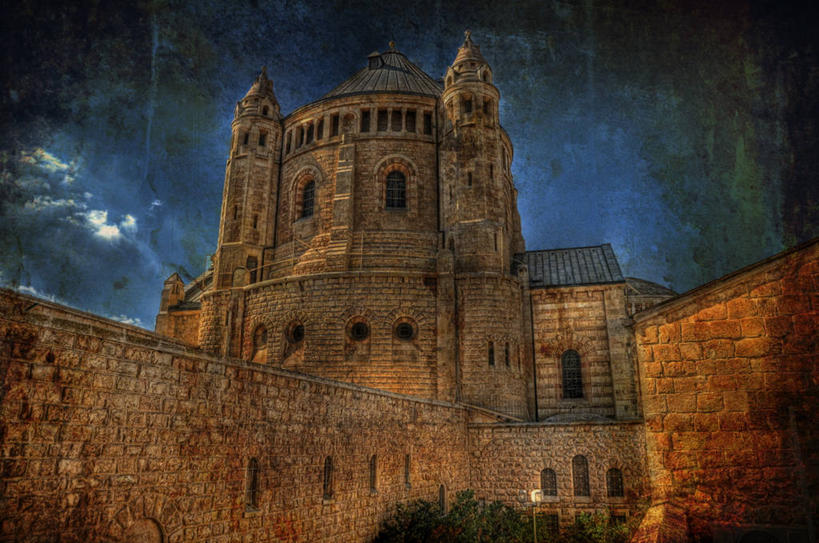 无人,教堂,横图,室外,仰视,建筑,以色列,城堡,首都,黄昏,摄影,中东,耶路撒冷,彩图,低角度拍摄,旅行