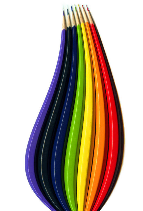 无人,竖图,室内,白色背景,英国,一排,弯腰,弯曲,整齐,数码合成,排列,摄影,多样,创造力,队列,北欧,选择,彩图,影棚拍摄,彩色铅笔