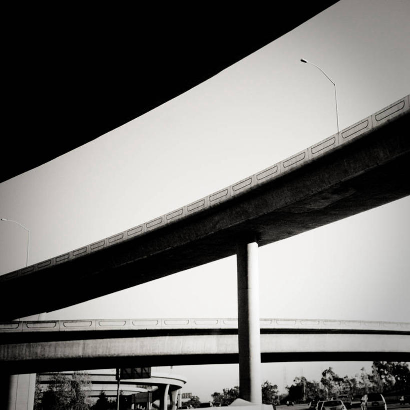 无人,方图,黑白,室外,白天,建筑,美国,柱子,混凝土,摄影,高架道路,几何形状