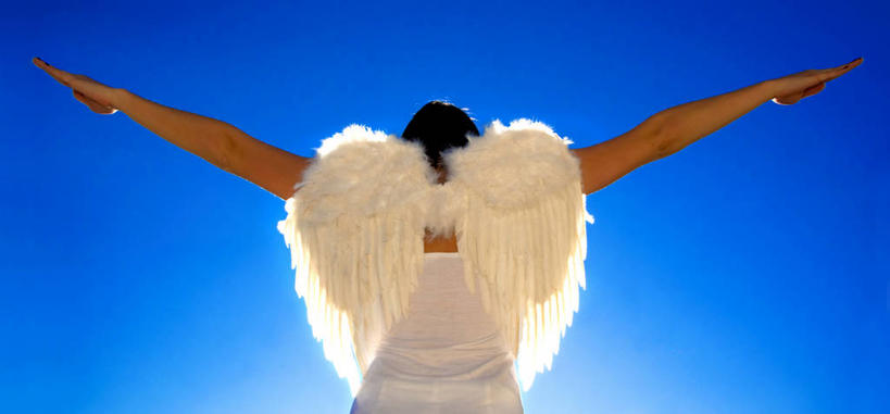 成年人,一个人,横图,全景,室外,白天,奥地利,仅一个年轻女性,仅一个女性,仅一个人,天使,背面,摄影,伸出,纯净,中欧,万里无云,年轻女性,女人,女性,年轻人,半身,彩图