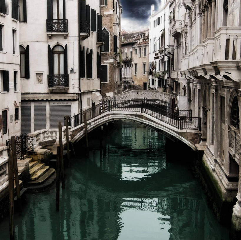 无人,横图,俯视,室外,白天,城市,建筑,意大利,威尼斯,反射,房屋,公寓,拱门,联系,摄影,人行桥,运河,南欧,意大利文化,彩图,高角度拍摄,威尼斯省