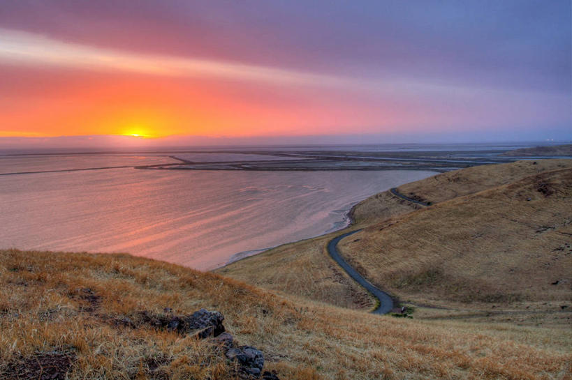 无人,横图,室外,海洋,美景,日落,山,路,美国,地平线,地形,景观,辽阔,地面,风景,自然,广阔,景色,摄影,一望无际,北美,北美洲,加利福尼亚,自然风光,延伸,美洲,加州,加利福尼亚州,金州,黄金州,天地相交,北亚美利加洲,亚美利加洲,无边无际,一马平川,彩图,美利坚合众国,阿拉梅达县,费利蒙,费利蒙市