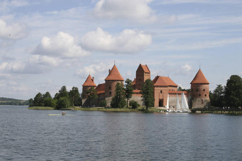 无人,横图,室外,白天,湖,建筑,城堡,岛,历史,摄影,立陶宛共和国,特拉凯,彩图,旅行