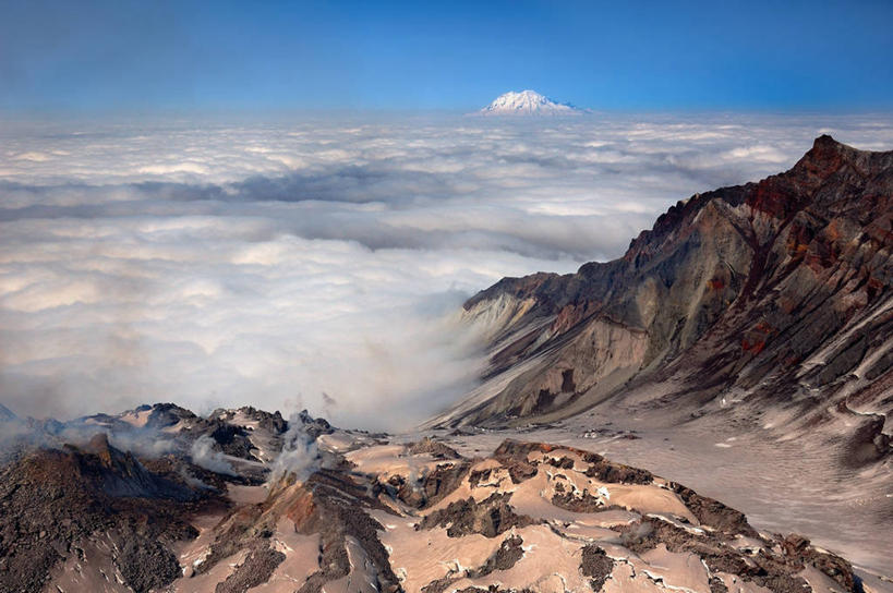 无人,横图,俯视,室外,美景,雪山,华盛顿,美国,蒸汽,景观,山顶,云,宏伟,风景,自然,春天,景色,摄影,宁静,北美,北美洲,自然风光,美洲,华盛顿州,常绿之州,常青州,北亚美利加洲,亚美利加洲,地质学,彩图,高角度拍摄,斯卡梅尼亚县,美利坚合众国,圣海伦火山
