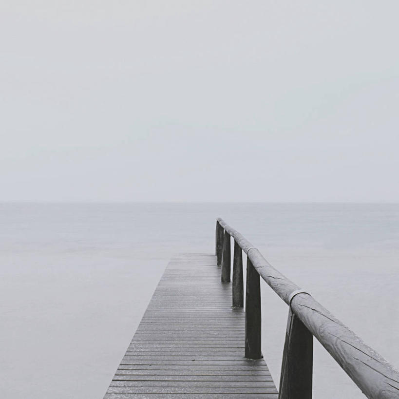 无人,码头,方图,黑白,室外,白天,留白,水,雨,德国,湿,水平线,安静,摄影,宁静,巴伐利亚