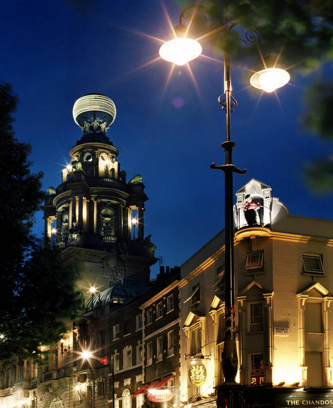 无人,竖图,室外,夜生活,建筑,街道,路灯,英国,角落,塔,首都,黄昏,摄影,照亮,彩图,旅行