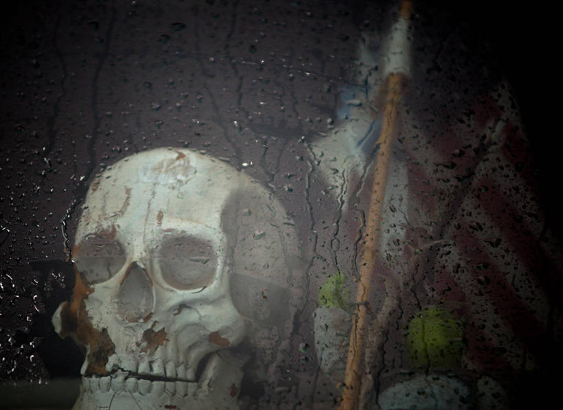 无人,横图,室外,白天,正面,窗户,美国,人头骨,水滴,注视,一个,观察,看,人体,摄影,单个,观看,察看,关注,新墨西哥,阿尔伯克基,灵性,彩图,传统文化