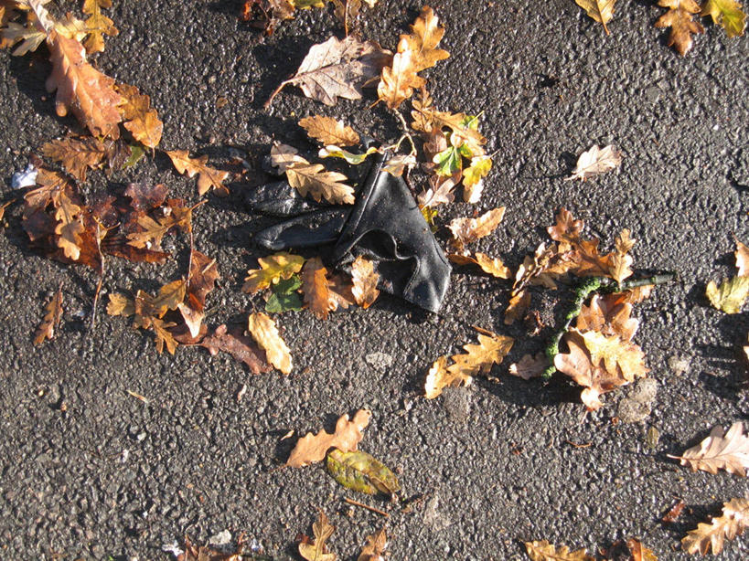 无人,躺,横图,室外,白天,叶子,废弃,木制,人行道,首都,一个,蓝色,手套,摄影,单个,报废,废物,丢弃,沥青,放弃,抛弃,摈弃,彩图,屏弃,损失,摈斥,摒除