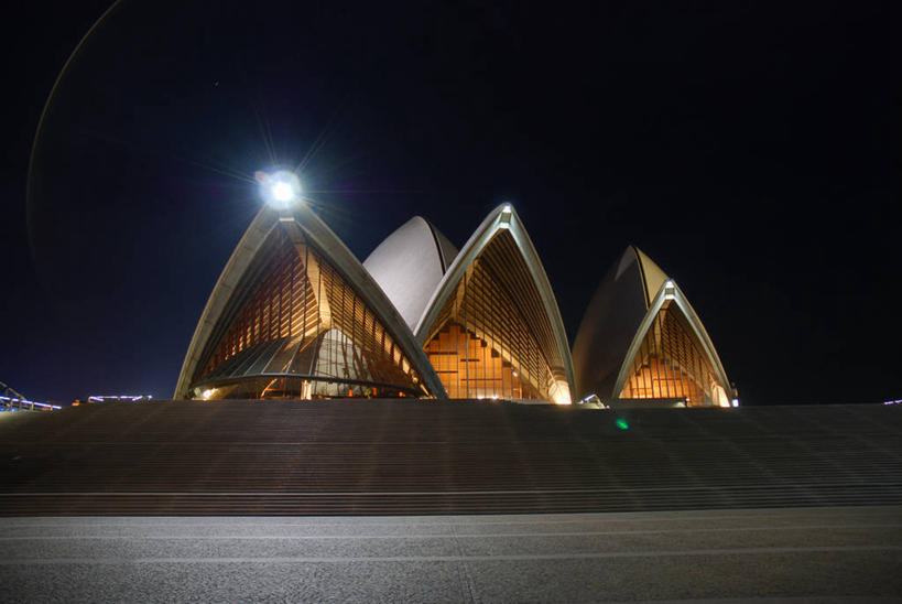 无人,横图,室外,夜晚,建筑,悉尼歌剧院,澳大利亚,歌剧院,现代,地标建筑,摄影,照亮,悉尼,彩图,旅行