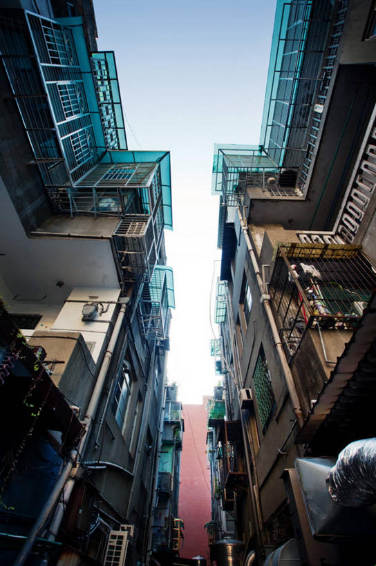 无人,竖图,室外,白天,仰视,阳台,城市,建筑,公寓,首都,摄影,透视图,台北,彩图,低角度拍摄,巷