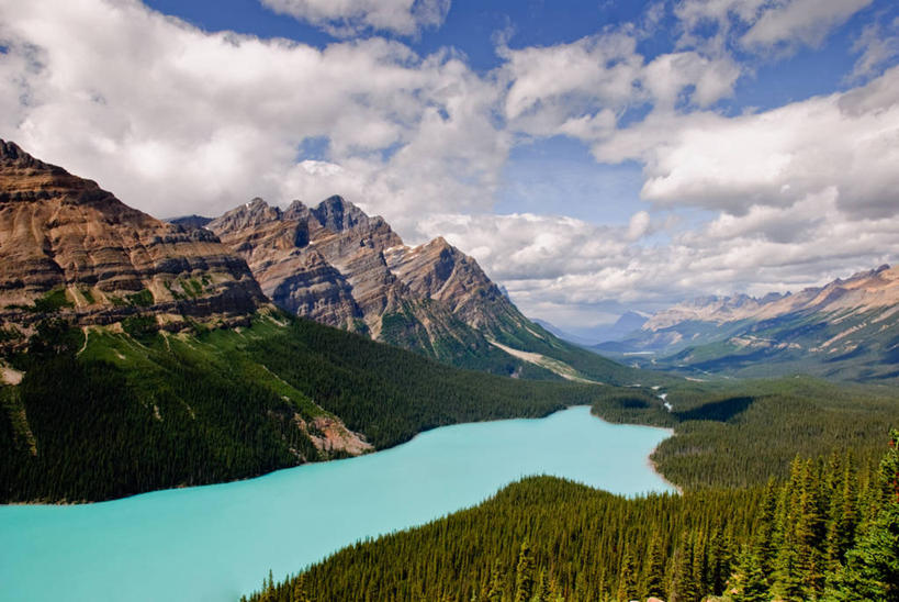 无人,横图,室外,美景,山,加拿大,景观,云,宏伟,自然,景色,摄影,宁静,自然风光,班夫国家公园,常绿树,大不列颠哥伦比亚,亚伯达,班夫,彩图