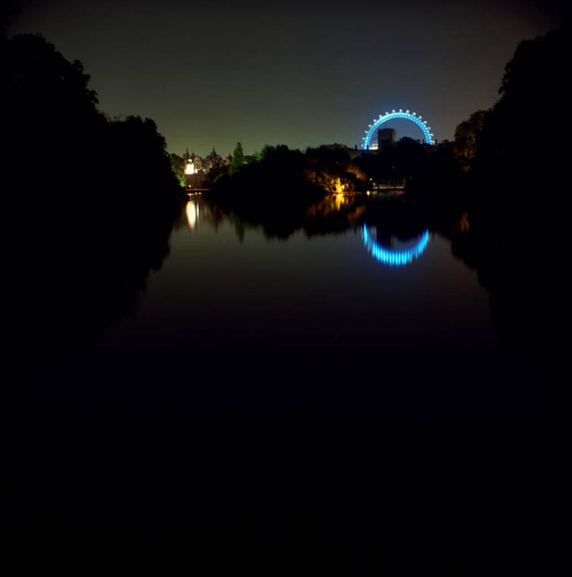 无人,方图,室外,夜晚,留白,湖,水,霓虹灯,反射,首都,伦敦眼,黑色,摄影,宁静,照亮,荧光,英国文化,大转轮,圣詹姆斯公园,彩图
