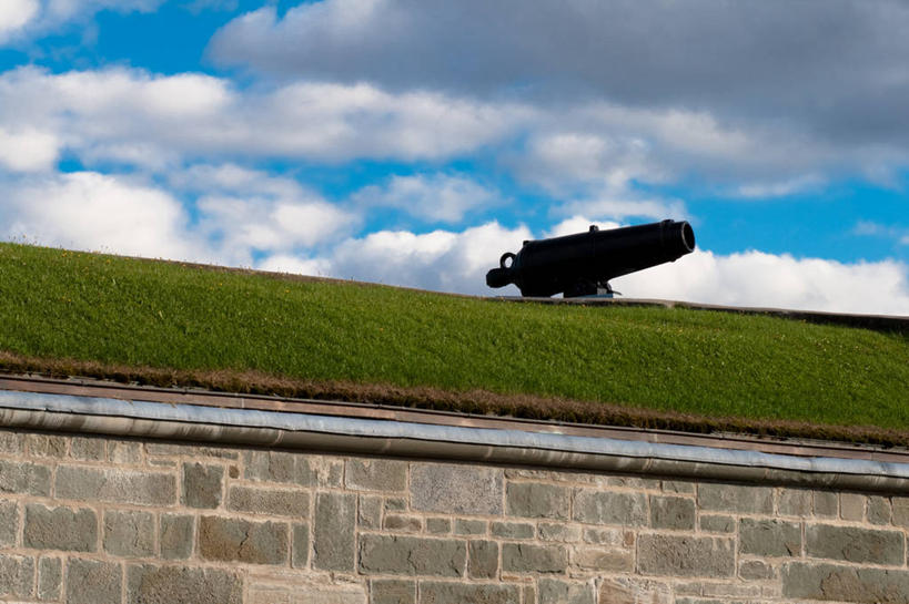 无人,横图,室外,白天,山,加拿大,云,围墙,古典,历史,城墙,炮,摄影,保护,要塞,魁北克,魁北克市,彩图