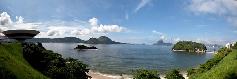 无人,博物馆,横图,全景,室外,白天,海洋,建筑,巴西,岛,海岸线,南美,摄影,宁静,南美洲,拉丁美洲,美洲,里约热内卢,里约热内卢州,巴西联邦共和国,亚美利加洲,南亚美利加洲,尼泰罗伊,海滩,彩图,旅行