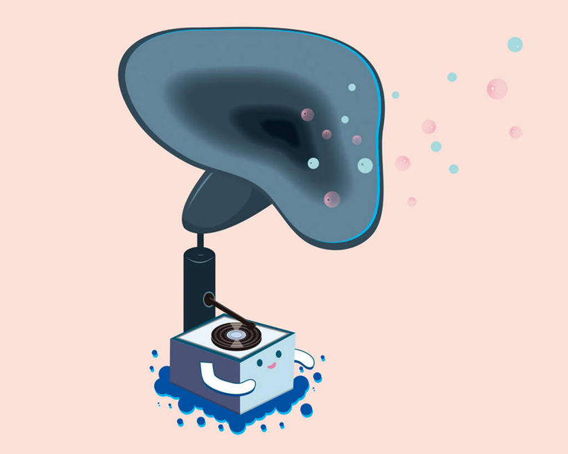 无人,横图,插画,数码,科技,阴影,粉色背景,网络,高光,几何,计算机图形,音乐,合成,图画,画,一个,泡泡,摄影,单个,电脑合成图,数码合成图,合成图,漫画,写实,具体,具象,留声机,彩图