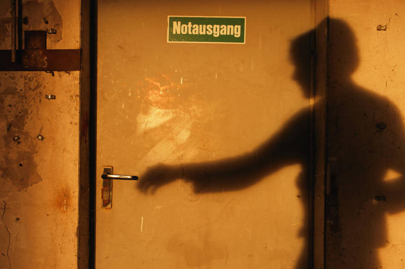 无人,横图,室内,神秘,门,德国,伸手,摄影,英文字母,怪异,惊骇,彩图,紧急出口