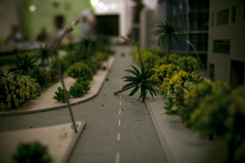 无人,横图,室内,街道,棕榈树,卡塔尔,首都,模型,摄影,多哈,彩图