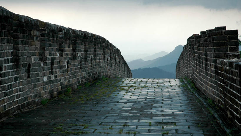 无人,横图,室外,白天,建筑,长城,地形,围墙,小路,石墙,摄影,中国文化,慕田峪长城,彩图