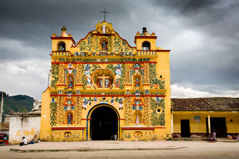 无人,教堂,横图,室外,白天,多云,建筑,危地马拉,摄影,基督教,彩图,旅行