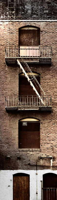 无人,工厂,竖图,全景,室外,白天,楼梯,建筑,砖墙,摄影,彩图,防火梯