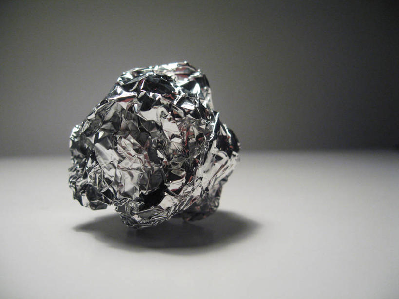 无人,横图,特写,灰色背景,褶皱,一个,摄影,单个,简单,铝箔,铝,彩图,影棚拍摄,晕影